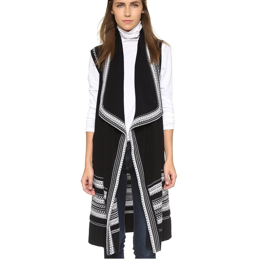 Vince Textured Drape Fromt Vest